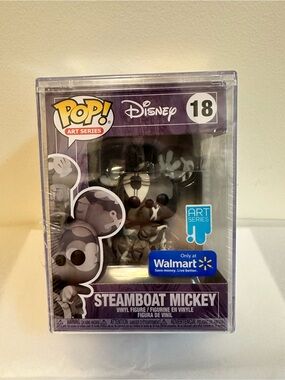Disney Steamboat Mickey Pop! Art Series Vinyl Figure - Gray/Brown